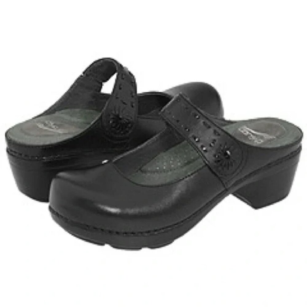 Dansko Womens Solitaire Shoes Mary-Jane Mules Clogs Black 9814020200 EU 41/US 10